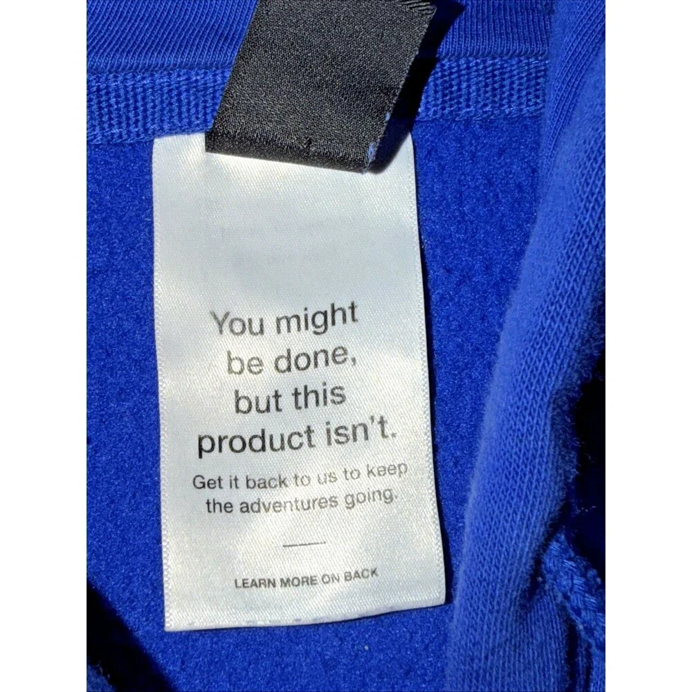 The North Face Mens Hoodie Size S Kangaroo Pockets Drawstrings Pullover Blue